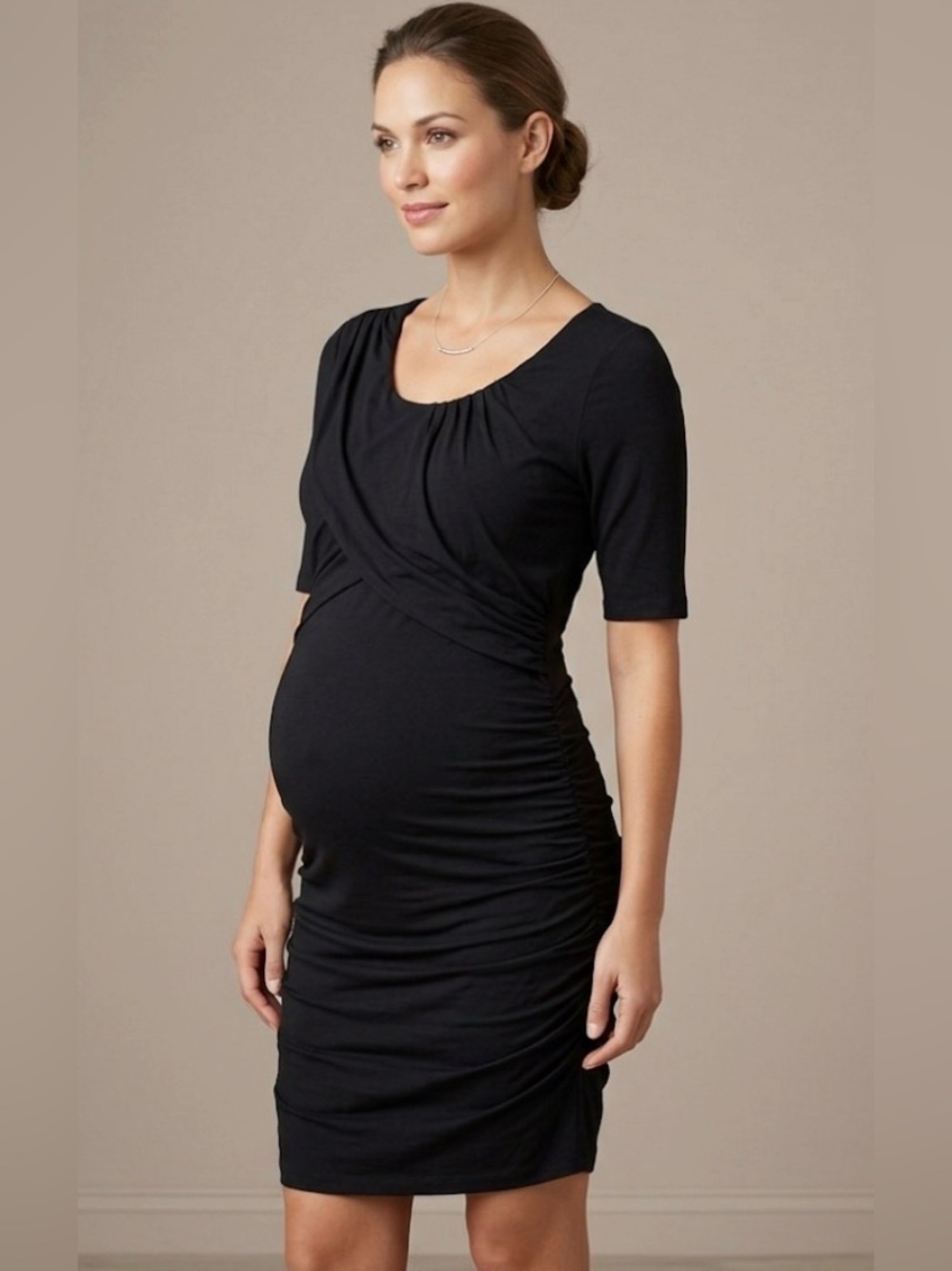 Liz Lange Maternity | black stretchy dress | XS